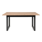 Table extensible 160x90 cm avec plateau couleur chêne et structure anthracite - Denver 50