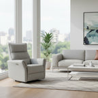 Poltrona relax recliner elettrico in tessuto grigio Softwave