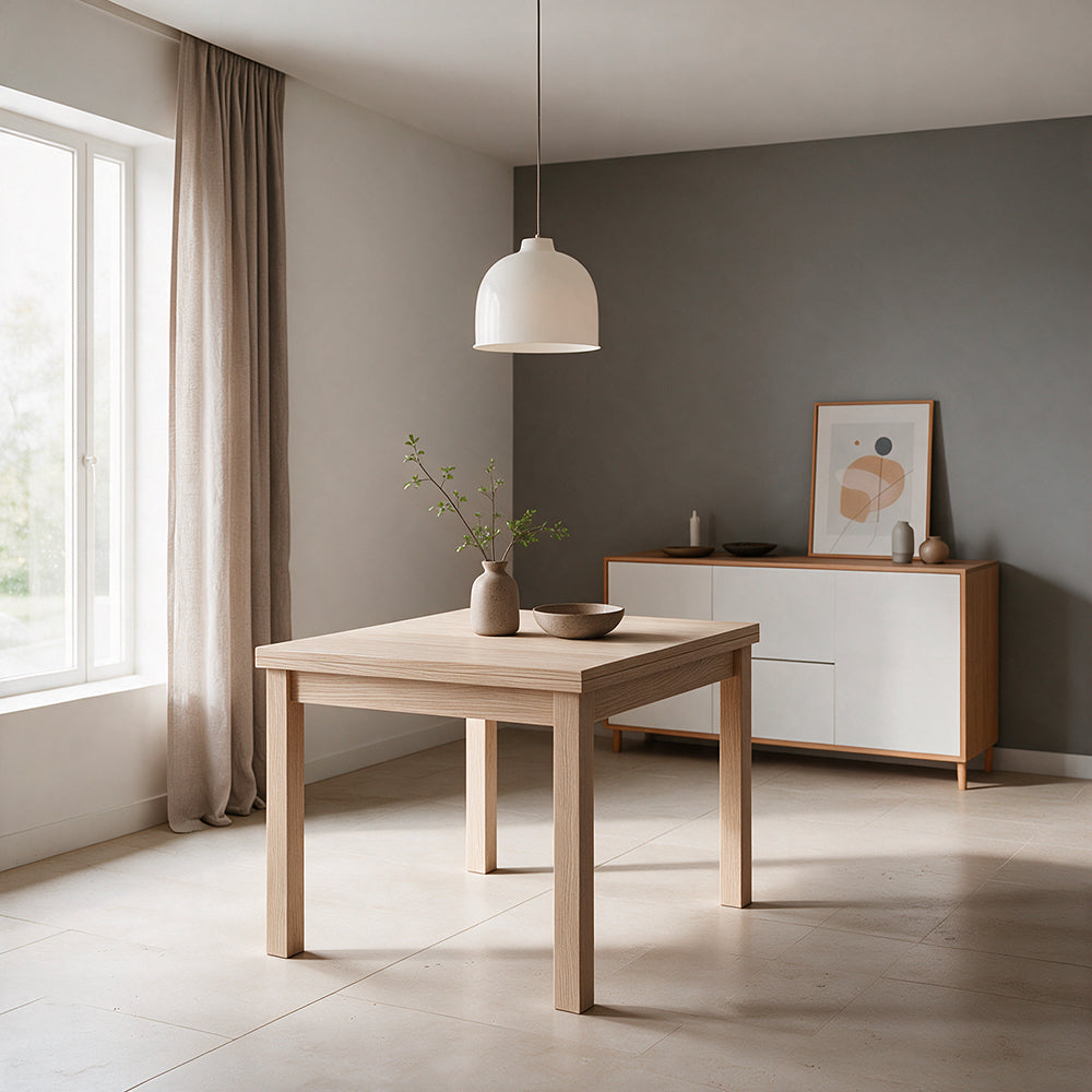 Tavolo quadrato raddoppiabile colore olmo 90x90 cm - Firenze