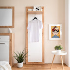 Pannello appendiabiti 60x190h cm da ingresso colore rovere e bianco - Wien 43