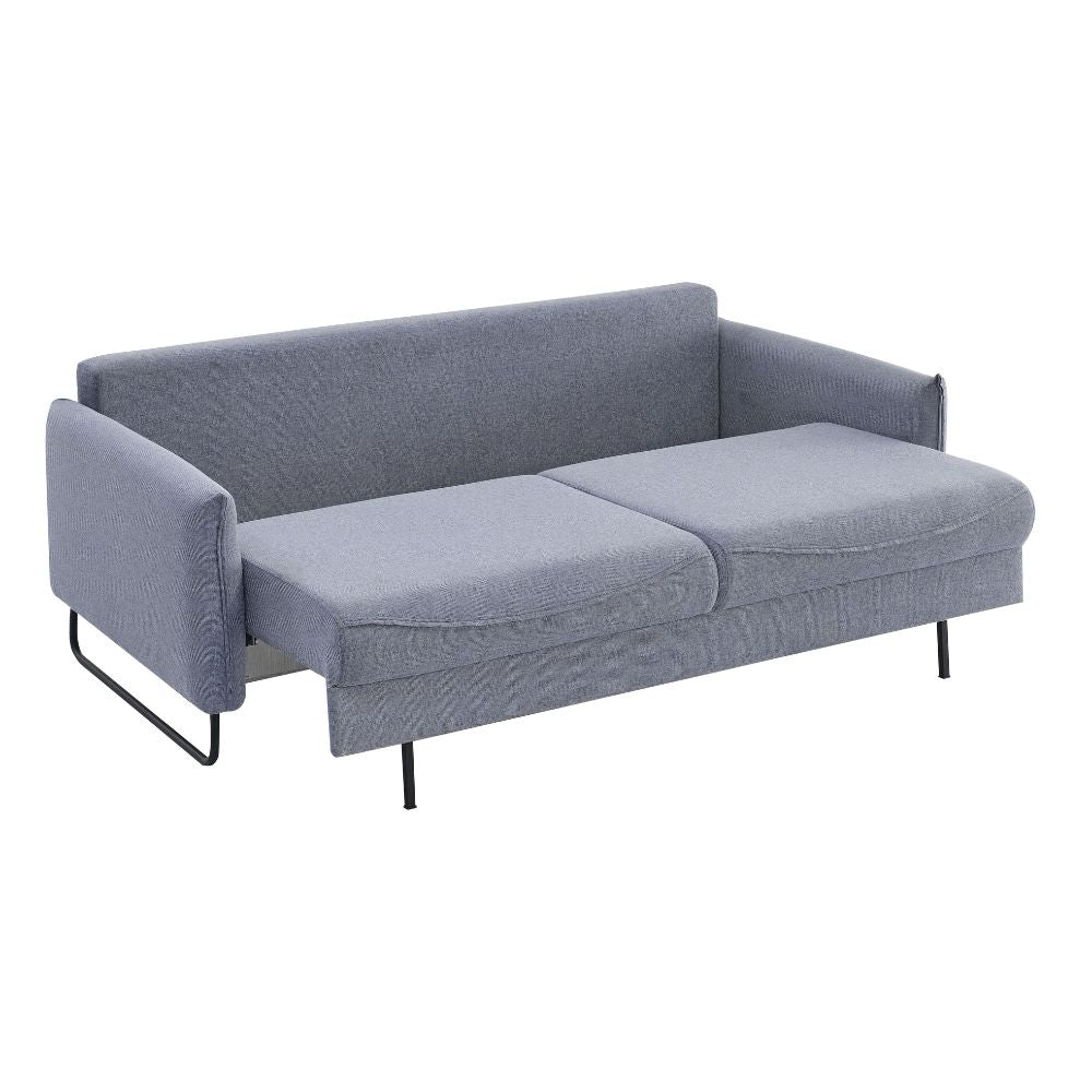3-Sitzer-Schlafsofa, hellgrauer Stoff - Fly