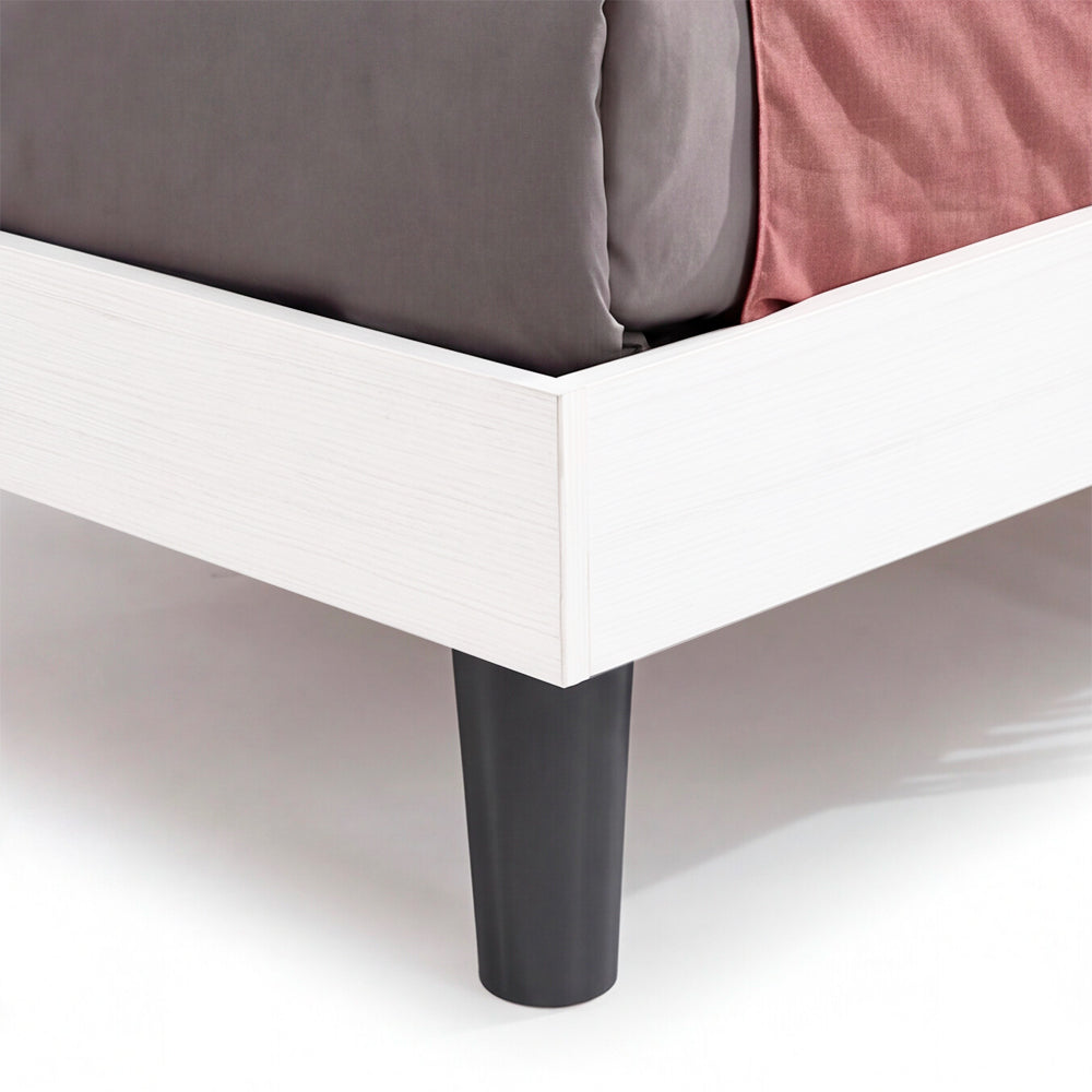 Letto singolo in legno colore bianco 100x205 cm - Manitoba