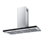 Cappa da parete FTLN 120 cm inox e vetro nero classe A+ Franke