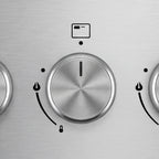 Cuisinière à gaz 50x80h cm en acier inoxydable avec four classe A - Flora 60