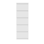 Cassettiera 5 cassetti colore bianco opaco 42x42.2x128H Morgan