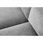 Divano con penisola reversibile e funzione letto e pouf colore grigio chiaro 266 cm - Lilo