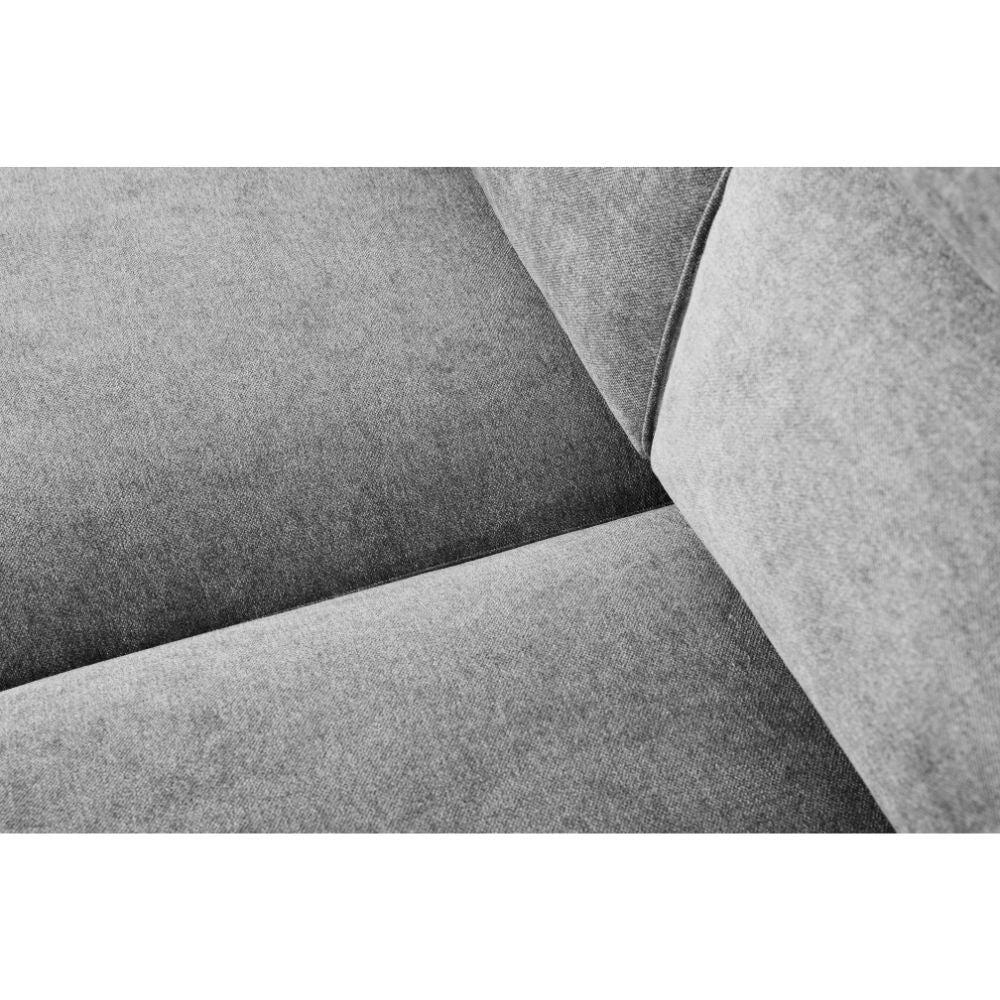 Divano con penisola reversibile e funzione letto e pouf colore grigio chiaro 266 cm - Lilo