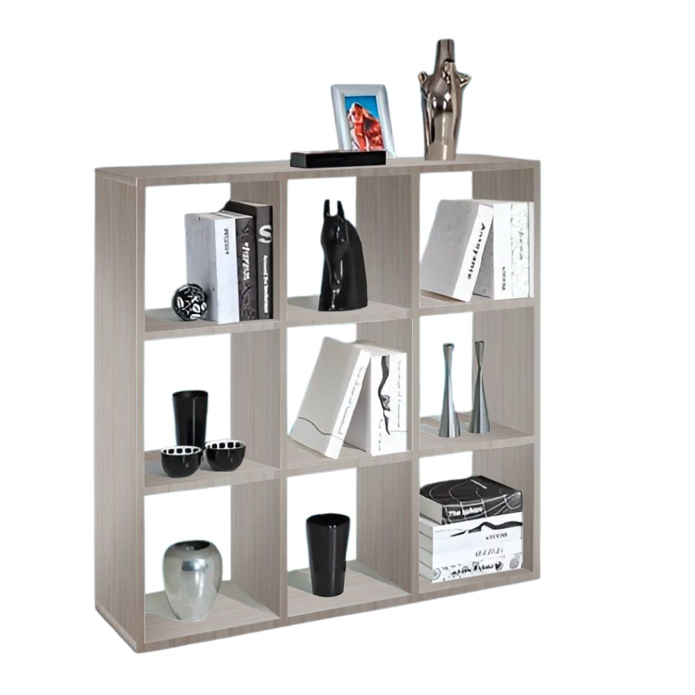 Libreria con vani a giorno colore olmo perla 106x32x106H cm - Hawai