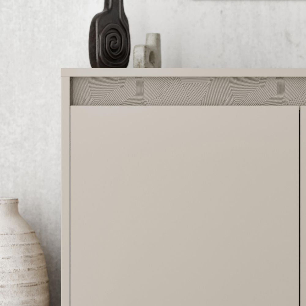 Madia tre ante cashmere e dettaglio decorativo 150x40x79.5H Mott150