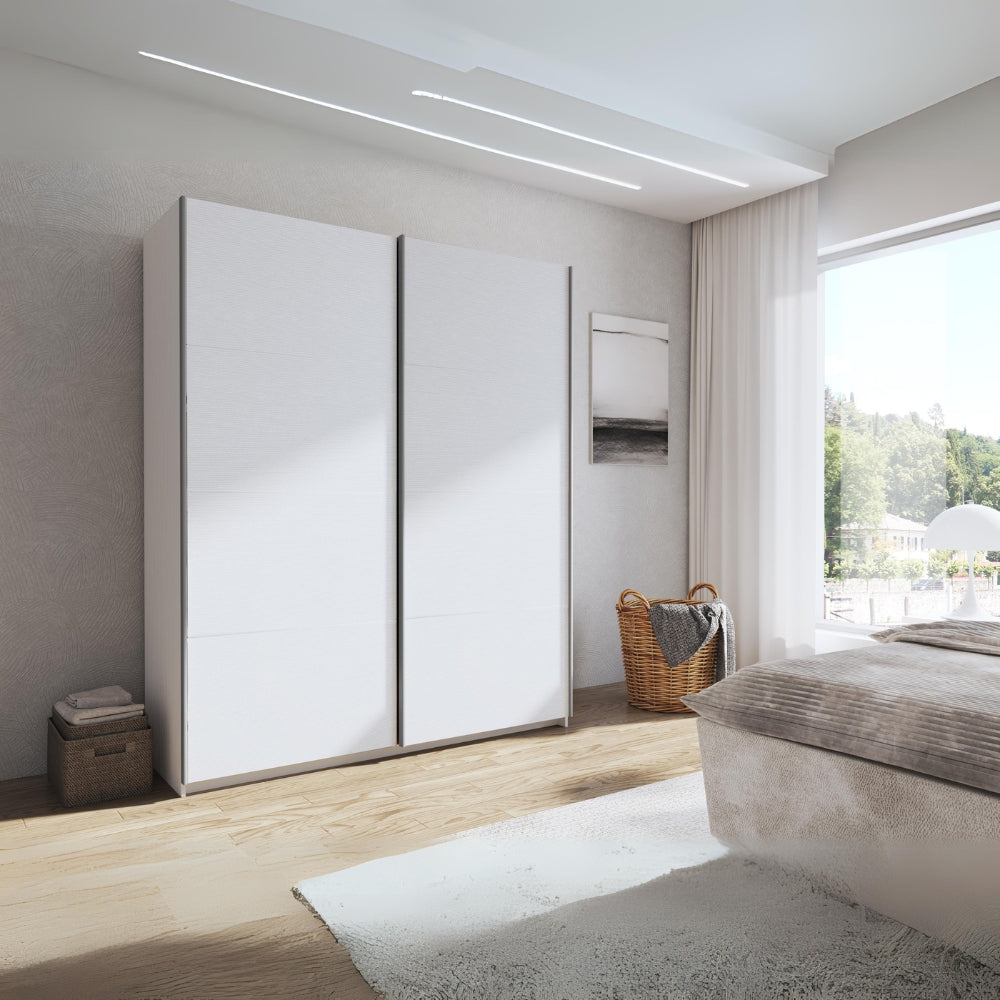 Armadio con ante scorrevoli colore bianco 180x218,6H cm - Corrent