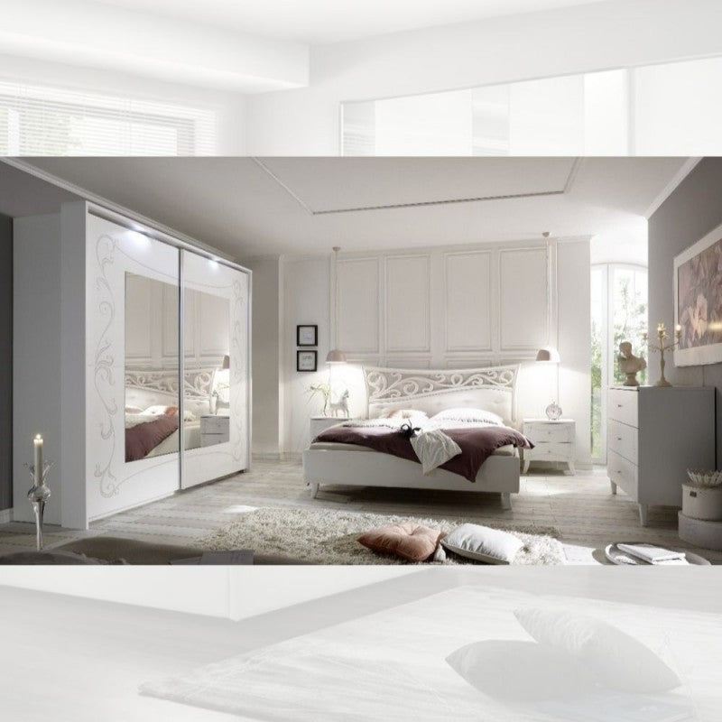 Camera da letto completa colore bianco opaco - Ararat