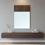Specchiera con pannello legno 70x110 Brown