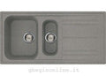 Einbauspüle 2 Becken reversibel Titanfarbe 100x50 - Smeg LZ102TT