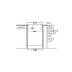 Lavello cucina incasso monovasca SA179 inox 41x44x15H Samet