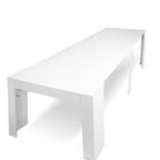 Tavolo consolle colore bianco lucido 90x50 cm allungabile a 3 metri - Ofelia