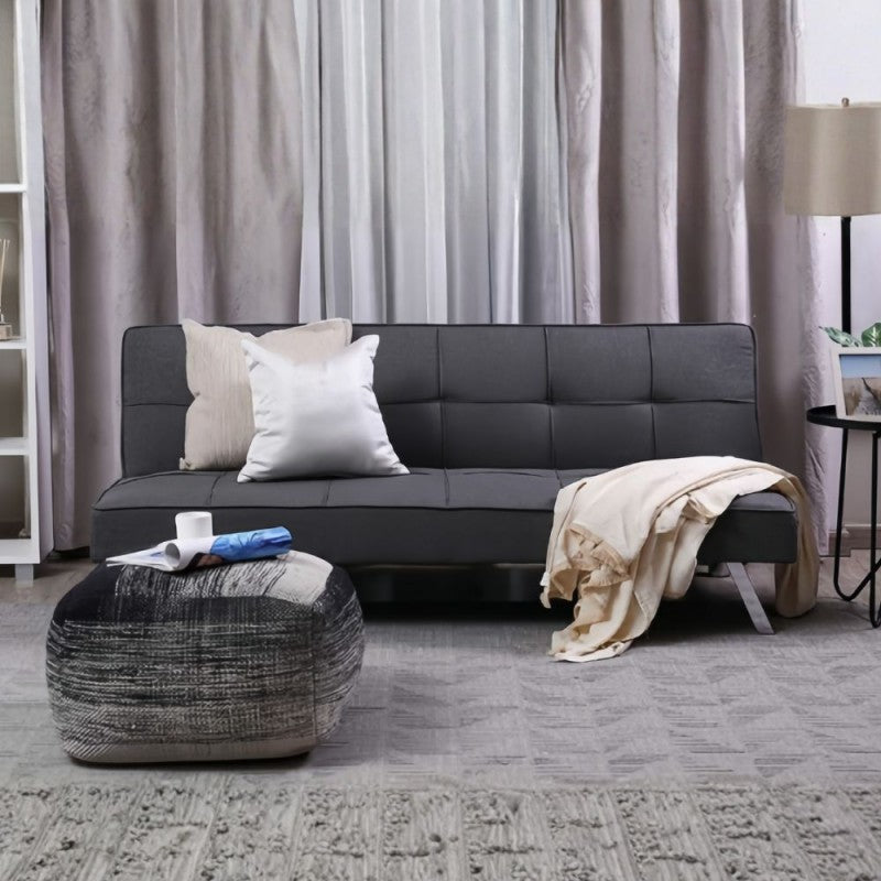 Divano click-clack con funzione letto colore grigio scuro 168x83x75.5H Daynora