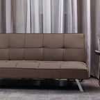 Divano click-clack con funzione letto colore marrone 168x83x75.5H Daynora