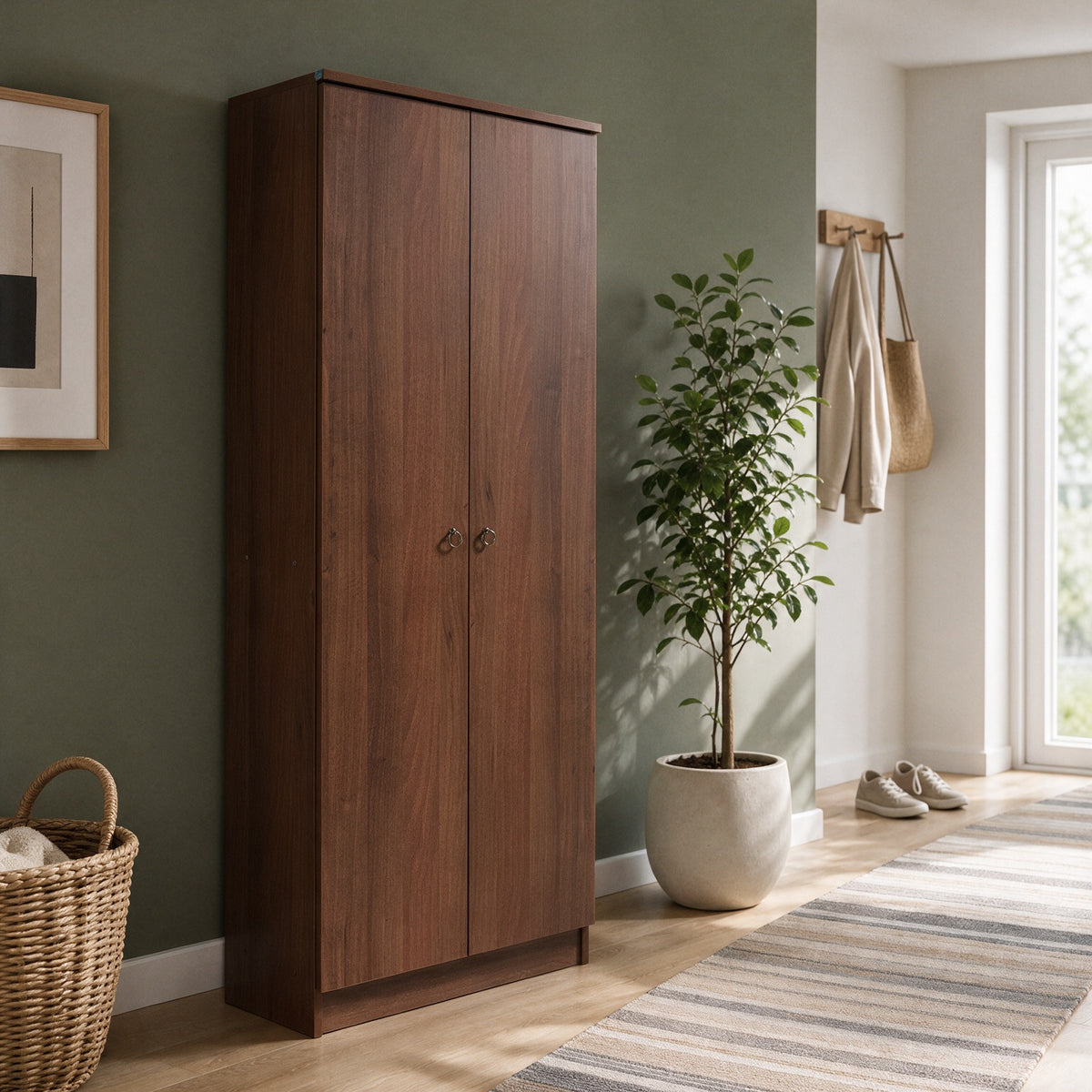 Scarpiera armadio 71x182H cm colore noce antico - Gabriella