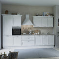 Cucina completa colore bianca con top ceramica 360 cm sinistra - Sara Alma