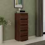 Kommode mit 5 Schubladen, antiknussbaumfarben, 47x127H cm, montiert
