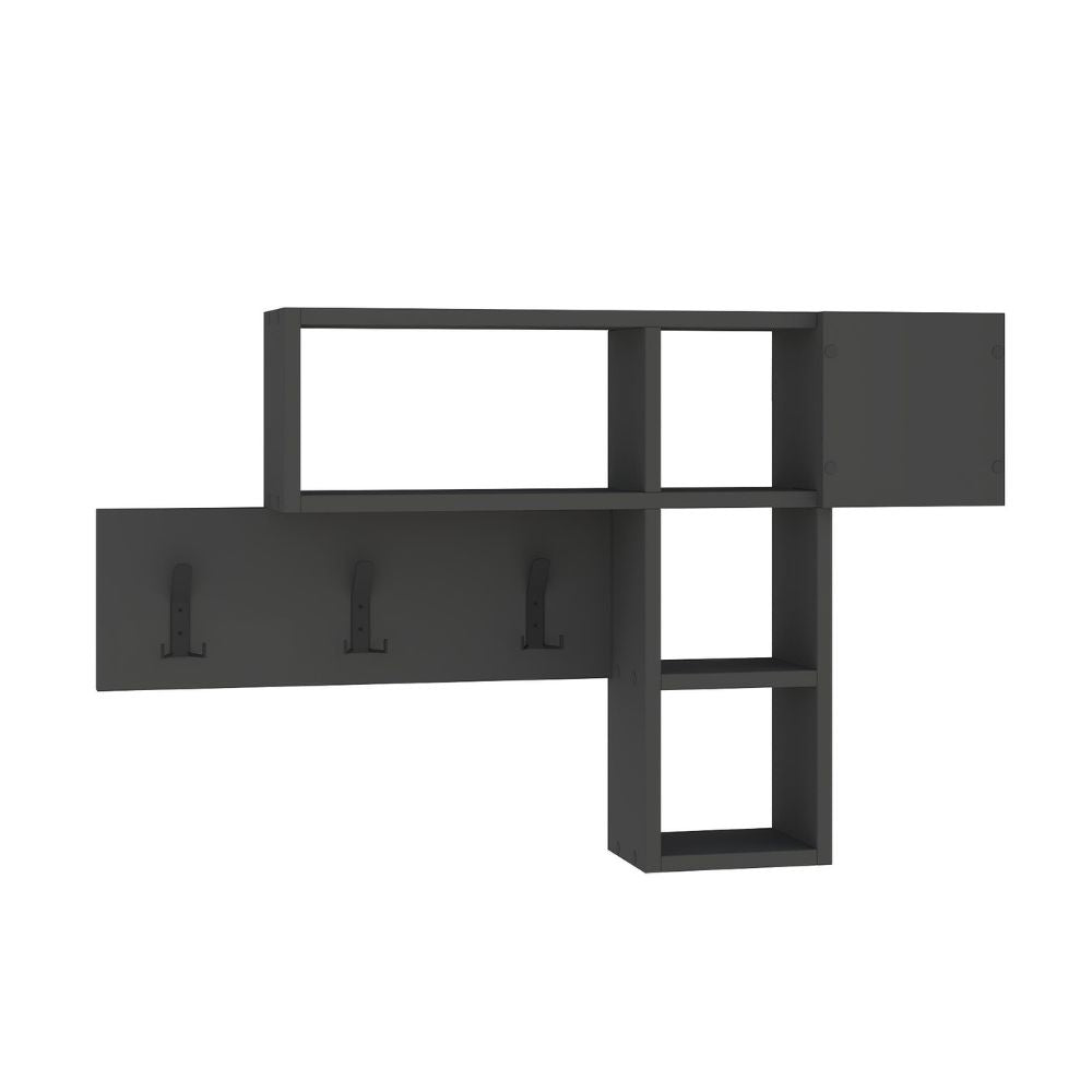 Appendiabiti da parete colore antracite Game