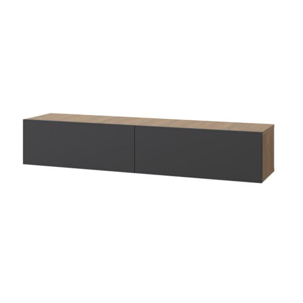 Mobile porta Tv sospeso ante a ribalta colore rovere antracite Francy