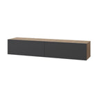Mobile porta Tv sospeso ante a ribalta colore rovere antracite Francy