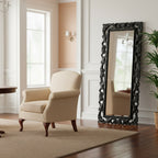 Specchiera 76x180 cm. colore nero lucido Anna