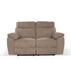 Divano 2 posti con recliner elettrico tessuto cappuccino 160x102H cm - Yuston