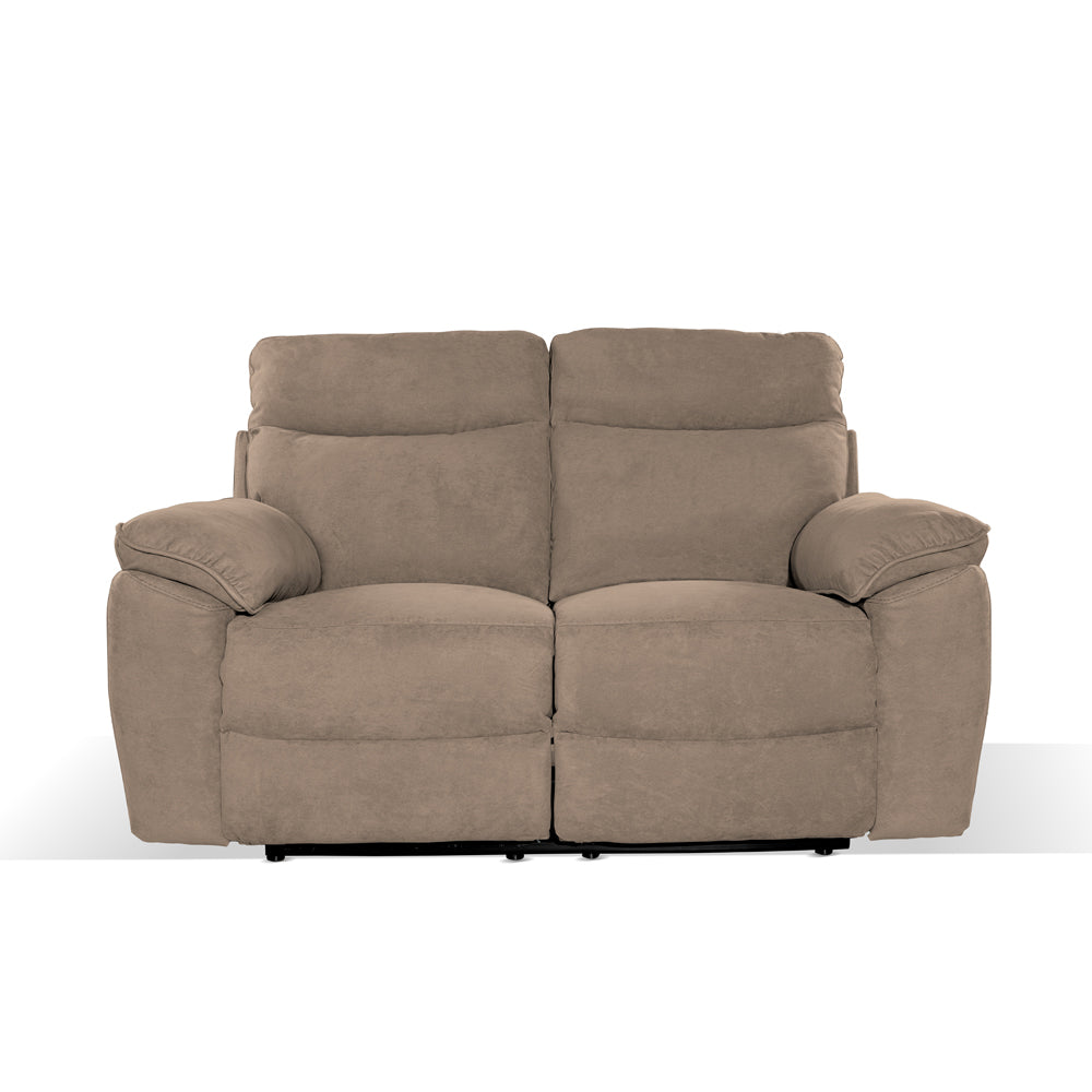 2-Sitzer-Sofa mit elektrischer Relaxfunktion, Stoffbezug Cappuccino 160x102H cm - Yuston
