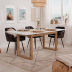 Tavolo allungabile 160X90X75H colore bianco e rovere New Denver50