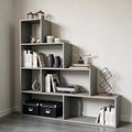 Libreria a scala 145x145 cm in legno colore beton - Alis
