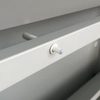Scarpiera in metallo 3 ante colore grigio 80x14x103.2 cm Slim Emy