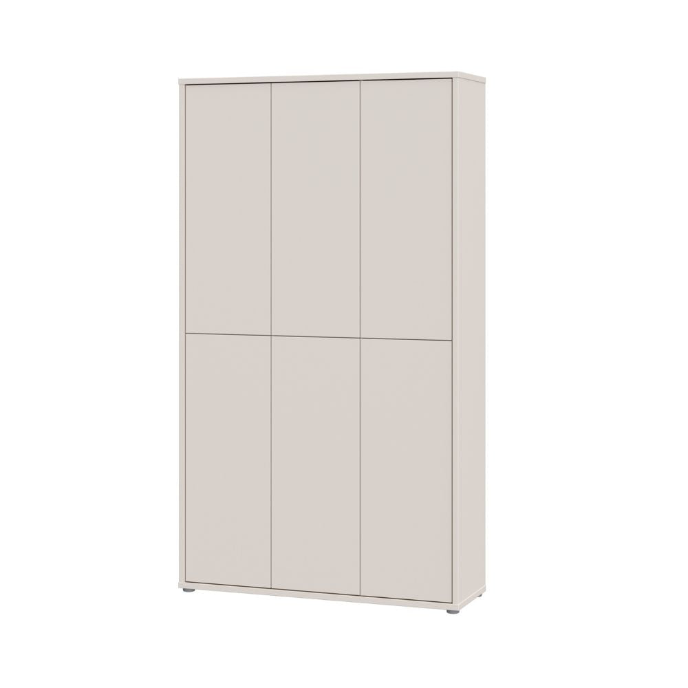 Armoire polyvalente 6 portes 109x35x192 couleur cachemire Medea