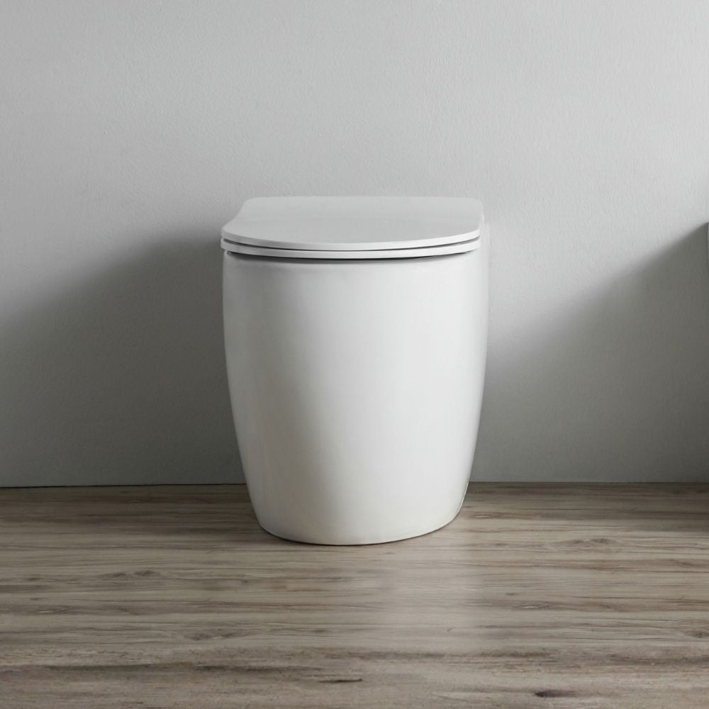 WC à poser au sol en céramique, blanc brillant, FT53A