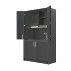 Cuisine escamotable compacte avec électroménager couleur anthracite 125x62x208H - Fold Evolution