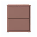 Comodino 2 cassetti colore terracotta 50x41.5x57.5H Medea