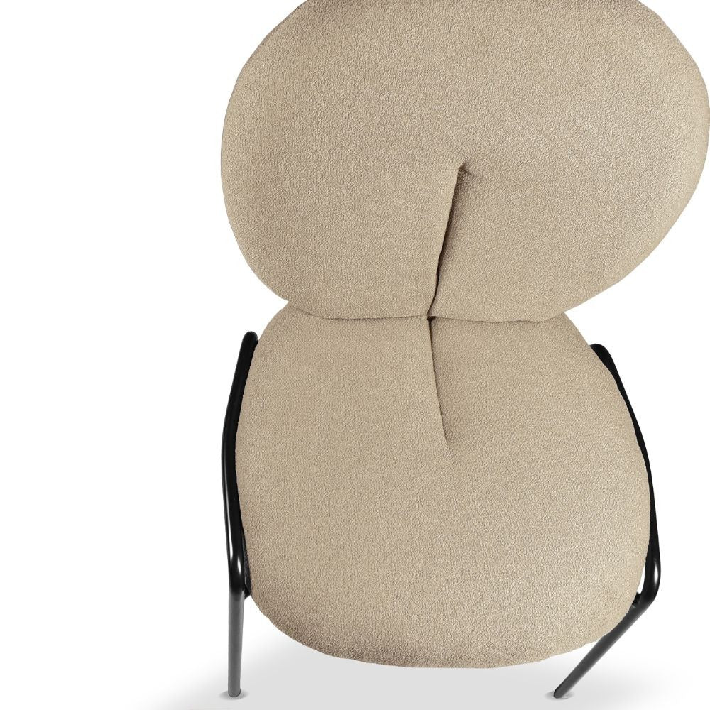 Set mit 2 Esszimmerstühlen, stoffbezogen, beige, 53x94h cm - Sirio