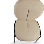 Set mit 2 Esszimmerstühlen, stoffbezogen, beige, 53x94h cm - Sirio