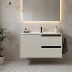 Mobile bagno sospeso con cassetti colore cashmere 80x45x50H - Former