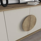 Madia 4 ante colore noce e sandstone 180x35,6x82 Gora180