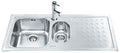 Lavello incasso 2 vasche gocciolatoio destro 100x50 cm - Smeg LV100D3
