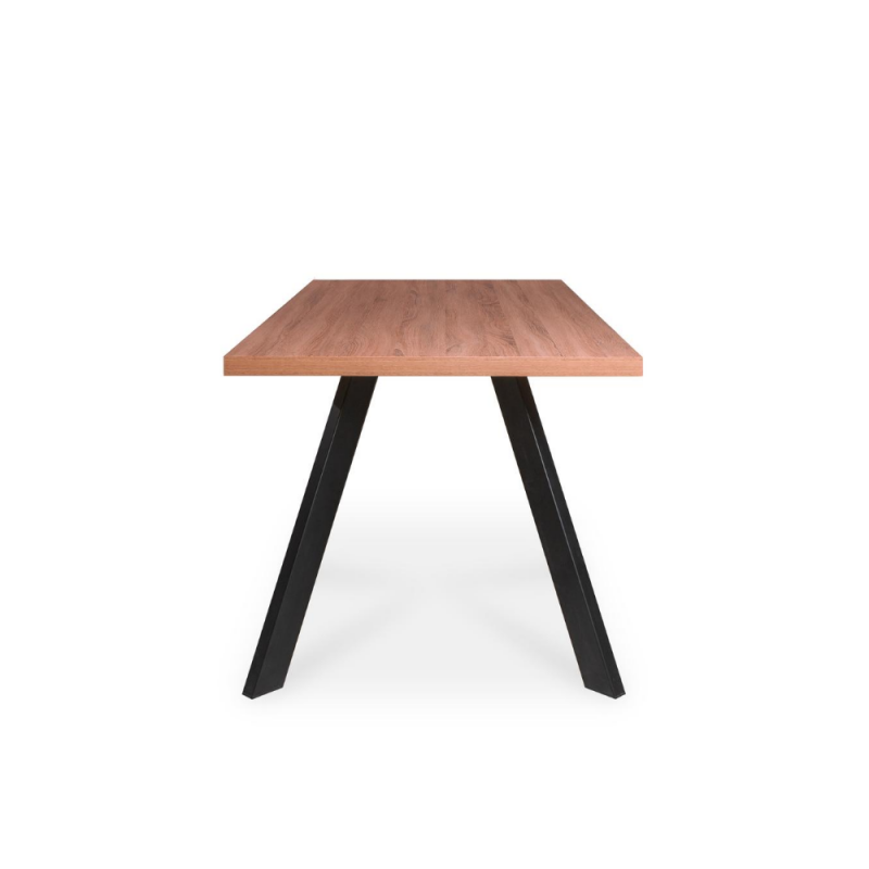 Tavolo da pranzo 180×100 cm colore rovere noce e acciaio antracite Marburg