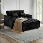 Divano 2 posti con letto estraibile colore nero 135x93x78H Eiri