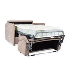 Poltrona letto con rete elettrosaldata e materasso colore beige chiaro Piri