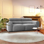 2-Sitzer-Sofa mit extragroßer Schlittenkufe aus grauem Stoff - Raffi