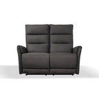 2-Sitzer-Sofa mit 2 elektrischen Relaxfunktionen in Nubuk-Optik Grau – Thun