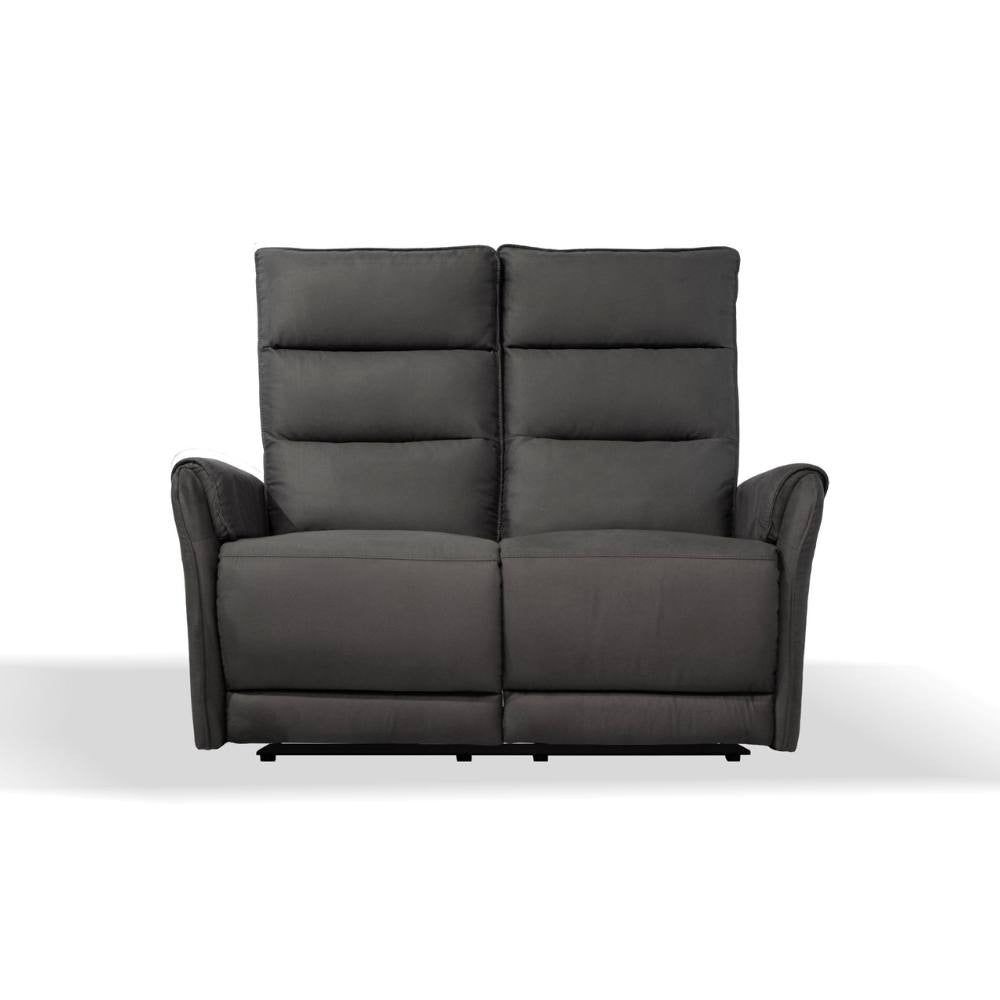 2-Sitzer-Sofa mit 2 elektrischen Relaxfunktionen in Nubuk-Optik Grau – Thun