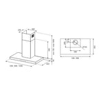 Cappa da parete KT90P1XV 90 cm 1 motore 3 velocità inox classe B Bertazzoni