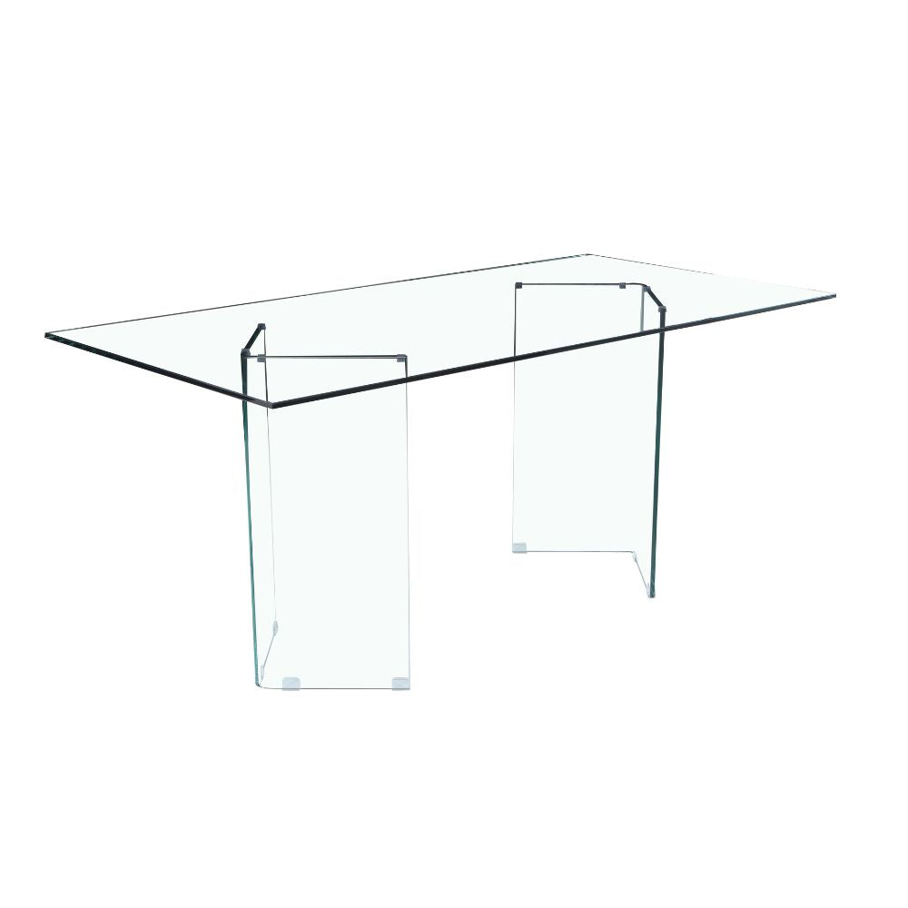 Table en verre transparent trempé 160x75H - Nespolo